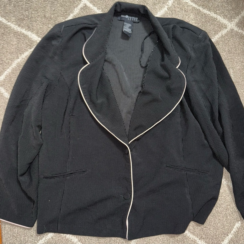 Sag Harbor Black Blazer with pink Accents